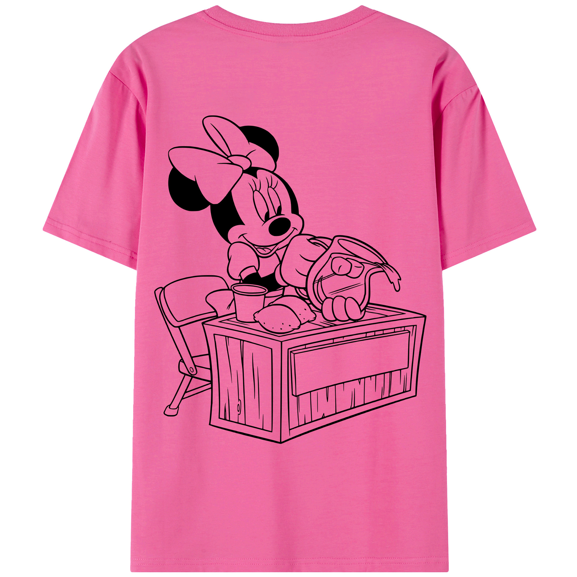 （画像用） ミッキーマウス Mickey Mouse レディース半袖Tシャツ(バックプリント)